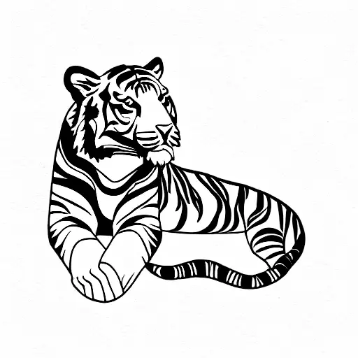 Tiger And Women In The Jungle