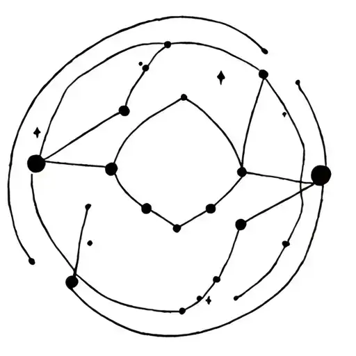 Libra And Aquarius Constellation Intertwined
