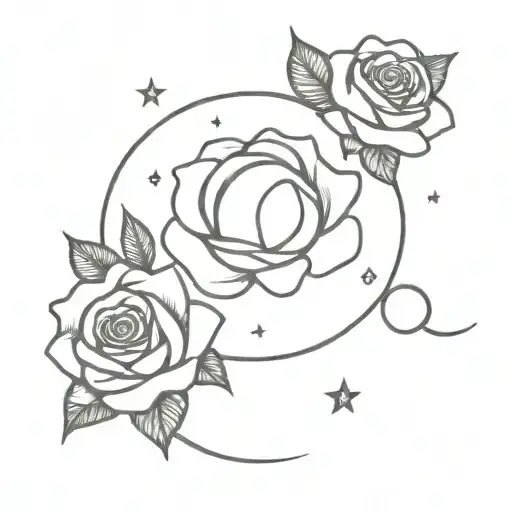Space And Moon And Roses