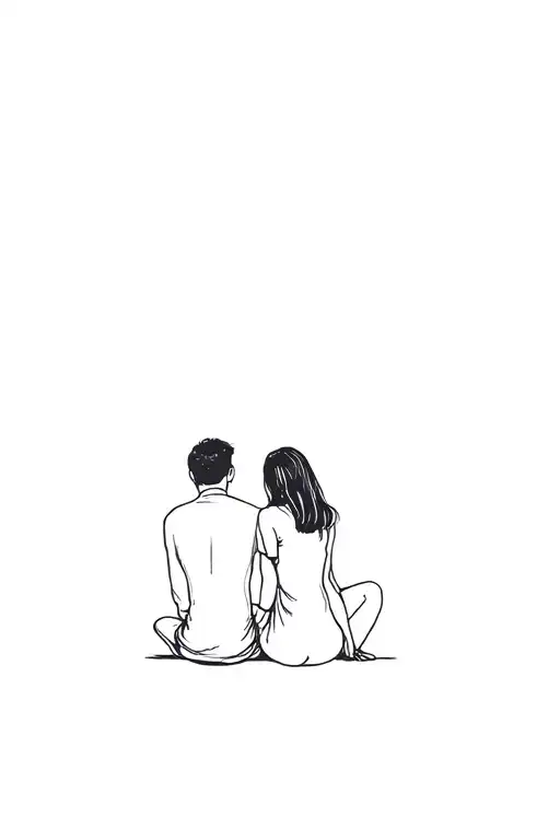 Father Daughter Sitting