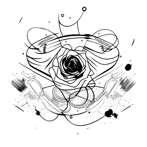 Red And Black Brush Stroke Straight