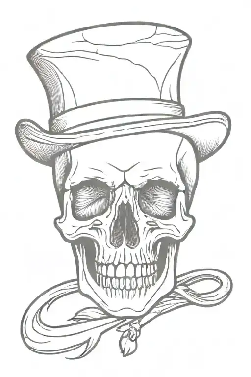 Fancy Skull With A Hat