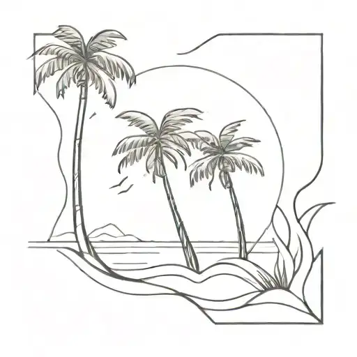 Palm Tree Blowing Over