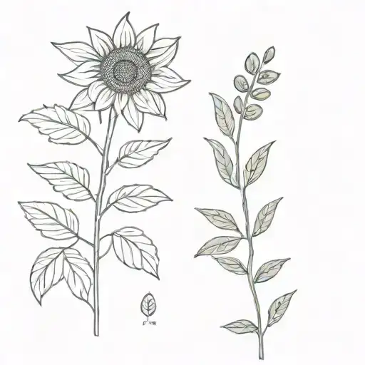 Sunflower And Olive Tree