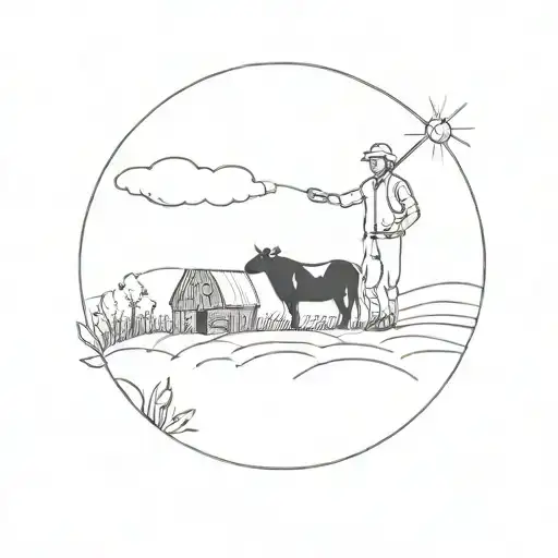 Incorporate A Farmer Into A Minimalist Design Inspired By Nature