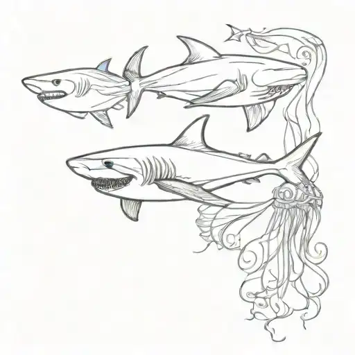 Shark And Jellyfish