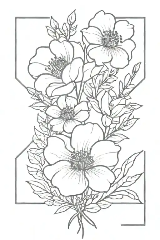 Bouquet Of Flowers With February April June November And December Birth Flowers