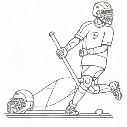 Hammer Plain In Background Number 79 And Goalkeeper Helmet Very Simply