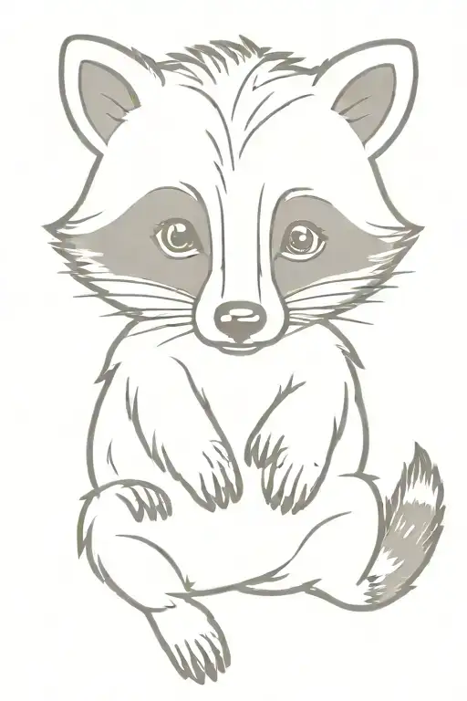 Baby Raccoon With Paws