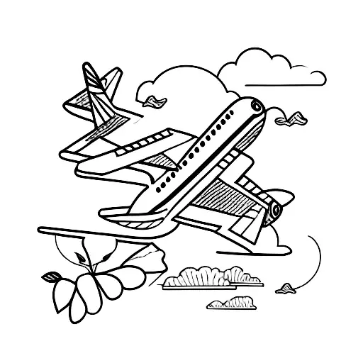 A Plane Flying Over A Coffee Plantation