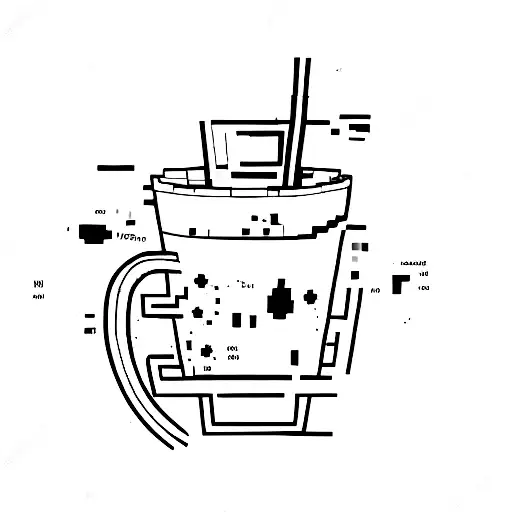 A Pixelated Broken Cup