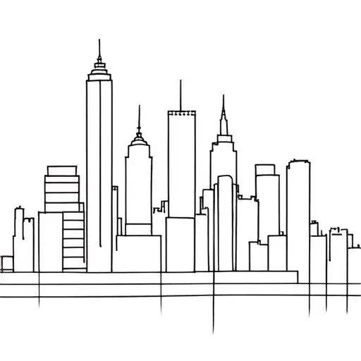New York City Skyline Silhouette