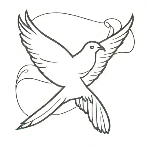 Dove Flying