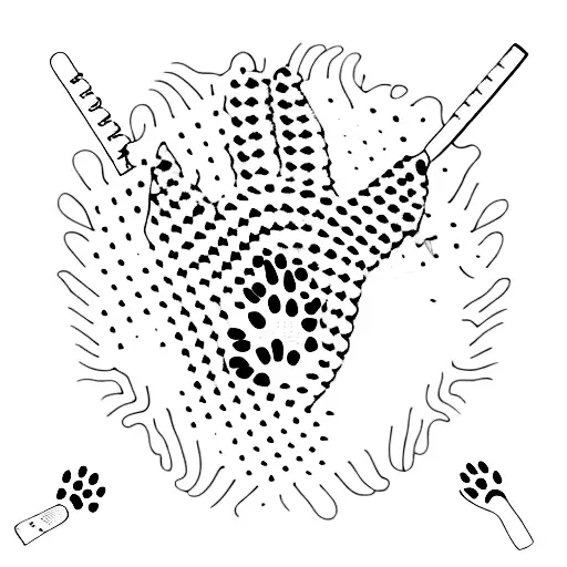 Bts Inspired Crochet Hook With A Dog Paw Print