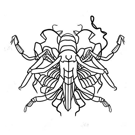 Scorpion Sign With Flowers