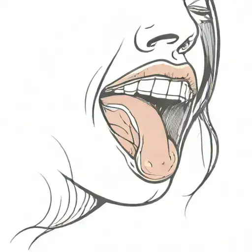 The Mouth Of Megan Fox In Jennifer's Body With Her Tongue When She Burns Herself