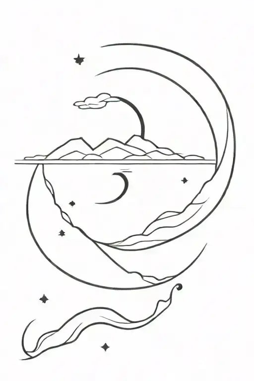 An Elegant Water Like Moon