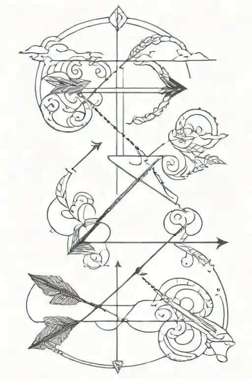 Arrow And Aries Zodiac Sign