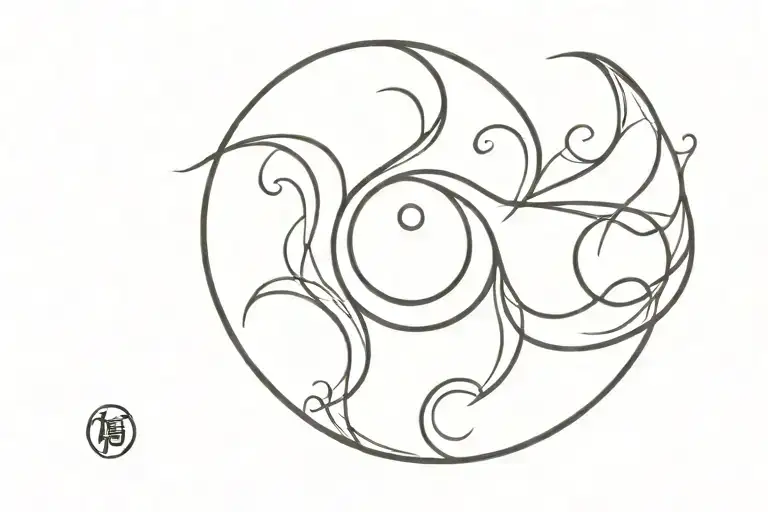 Ying Yang Symbol Intertwined