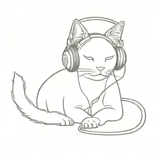 Cat With Headphones