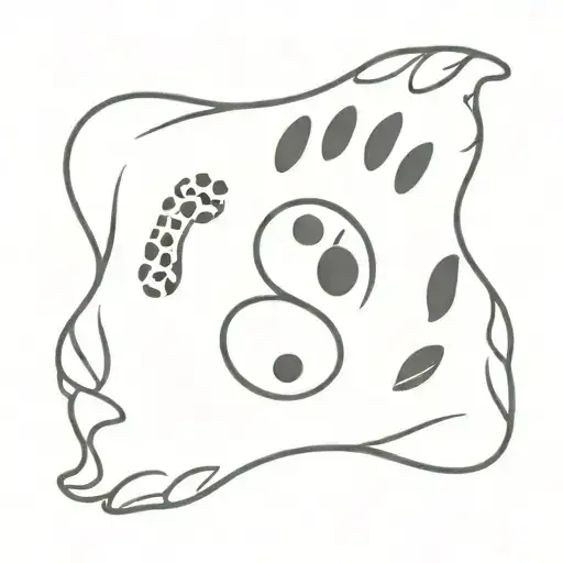 Yin Yang Dog Paw With Baby Foot Print