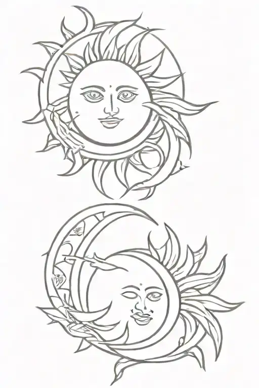 Sun And Moon Intertwined