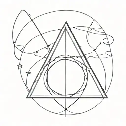 Combine The Deathly Hallows Symbol With A Minimalist Design