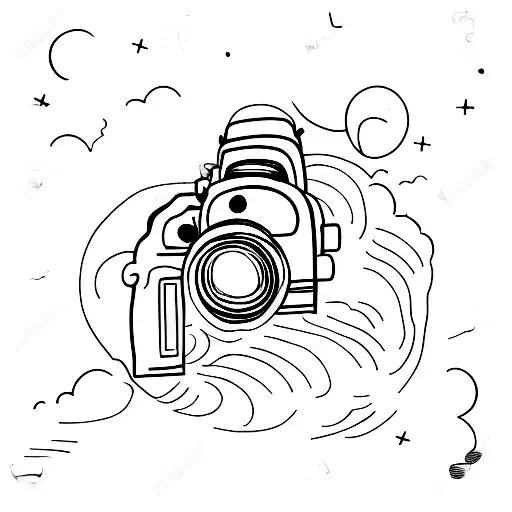 A Silhouette Of A Photographer Capturing A Sunset In A Camera Lens