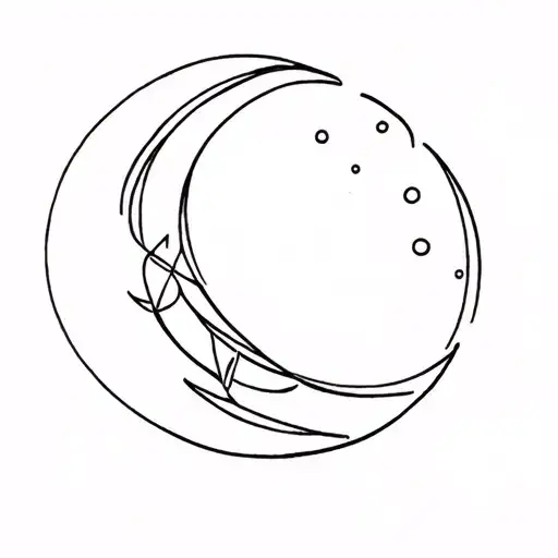 Long Tatoo With Moon