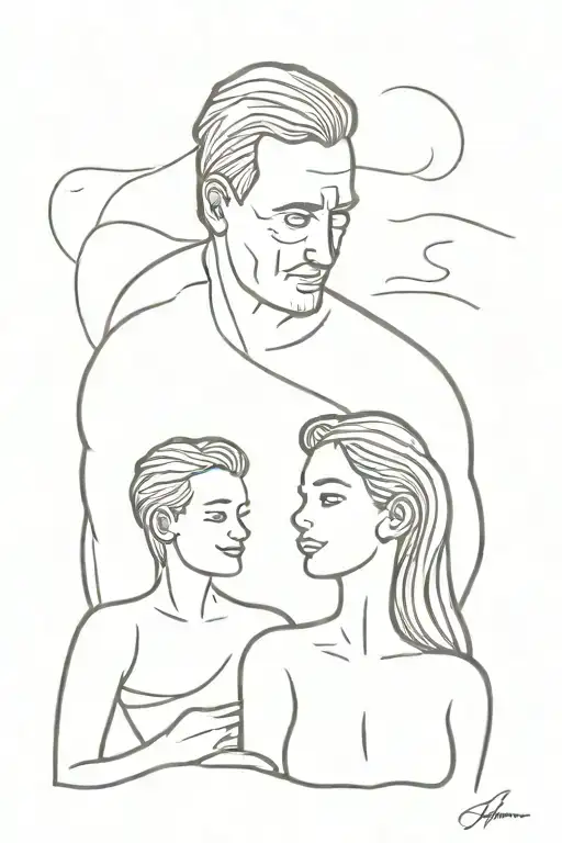 Father Daughter Tattoo Design Inspired