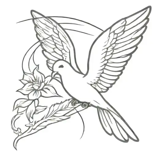 Angel Wings Brother Memorial Rest In Peace Dove