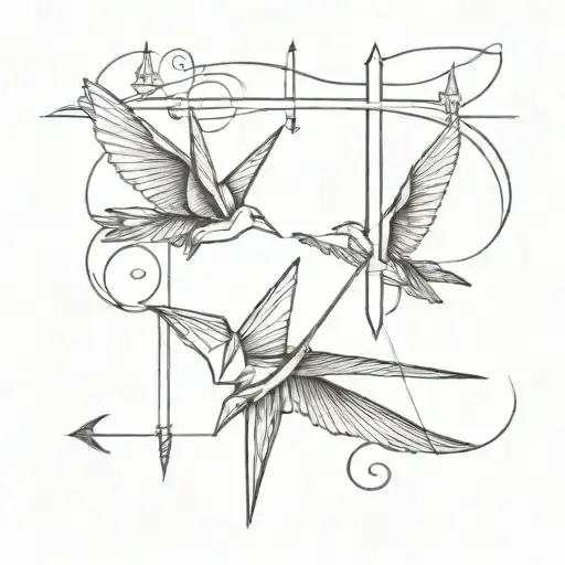 Paper Crane And Anduril Sword