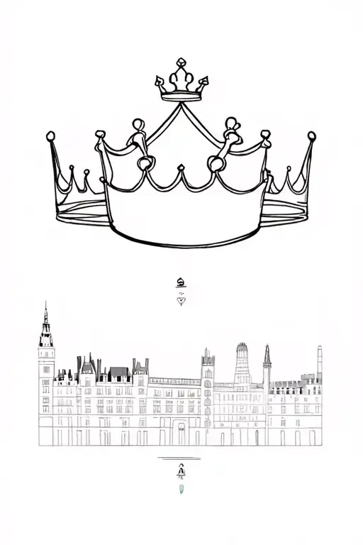 Crown Of King Paris Lyon Skyline