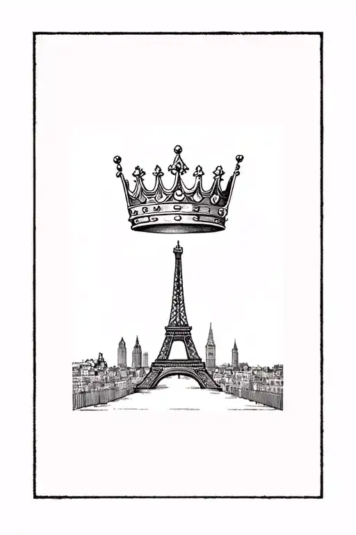 Crown Of King Paris Skyline Made