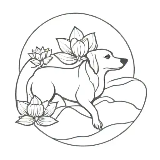 Dog Moon Lotus