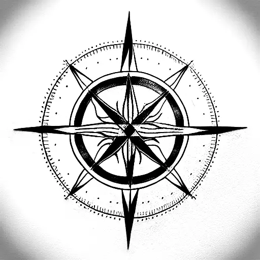 Miracle Wolf Compass Rose