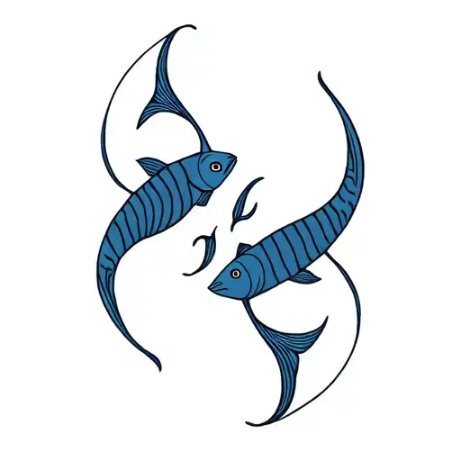 Virgo And Pisces Fish Swimming Together