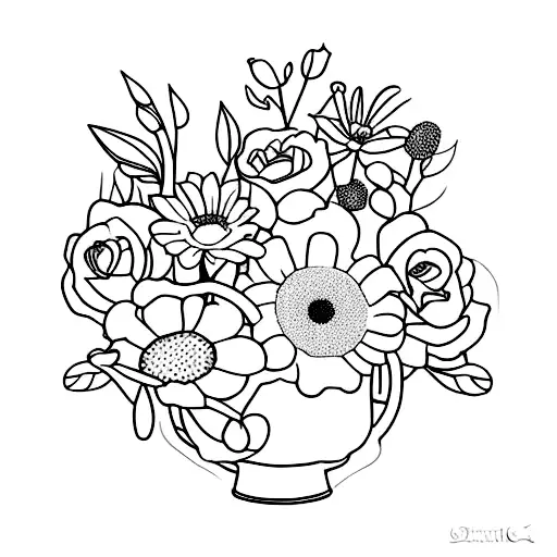 A Floral Arrangement Inspired By Alice In Wonderland Characters