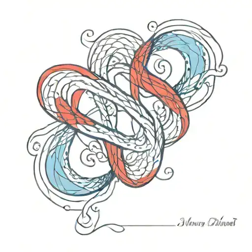Blue And Red Infinity Symbol