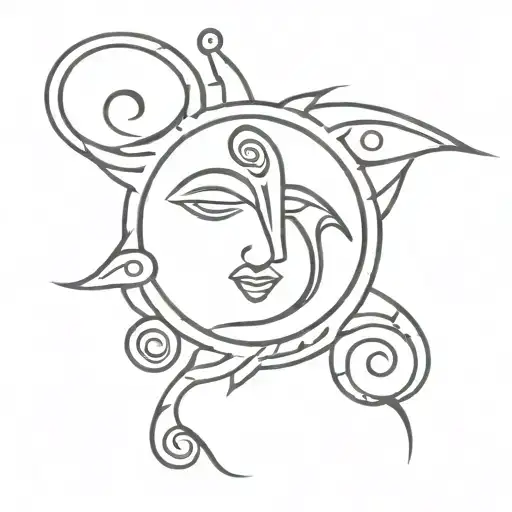 Taino Sun Tribal Marks