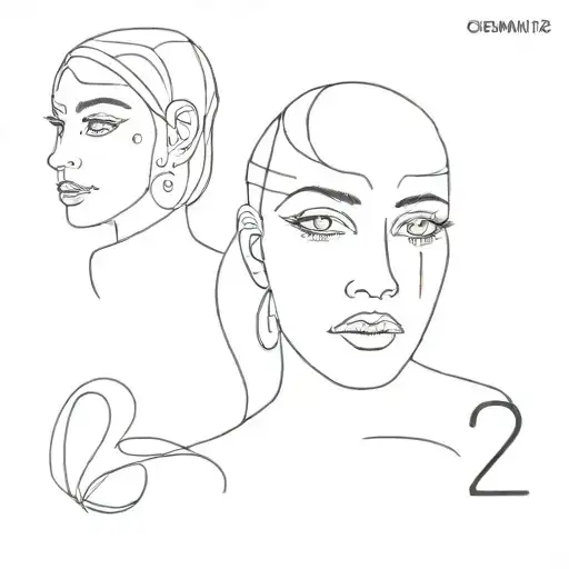 Gemini 2 Faces With 222 Numbers