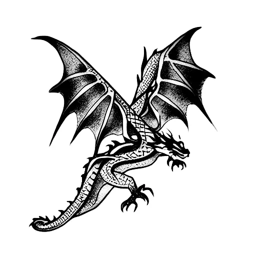 Letter M Who Is A Dragon With Open Wings