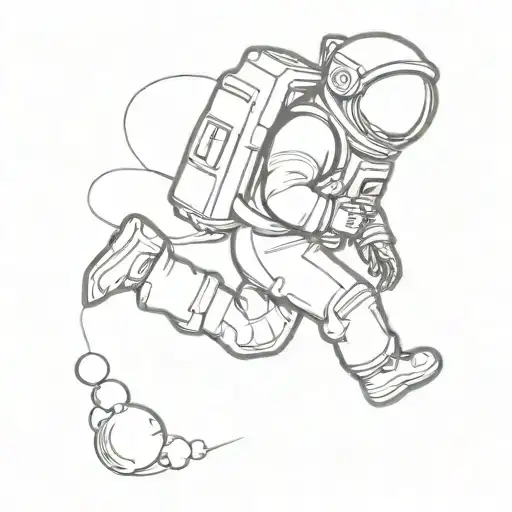 Little Astronaut Floating