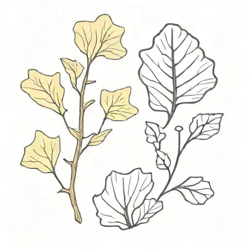 Fig Leaf And Gingko Leaf