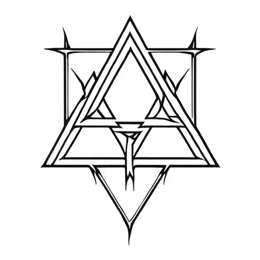 Valknut Symbol Forest Back Ground