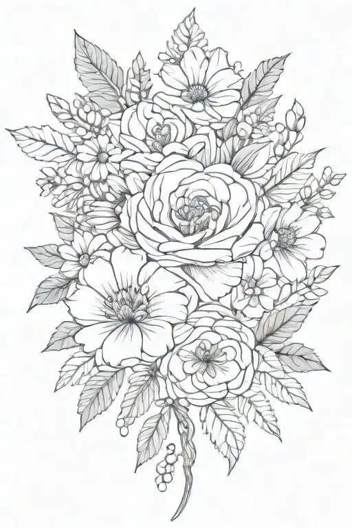 Flower Bouquet March April July November Birth Flower