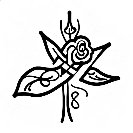 Flower Vine Wrapped Around A Cross