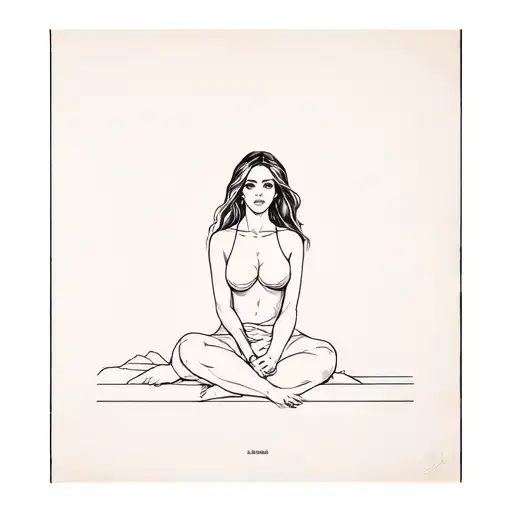 Western Art Woman Sitting