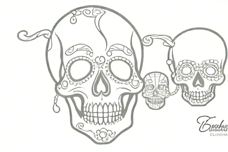 Candy Skull Family