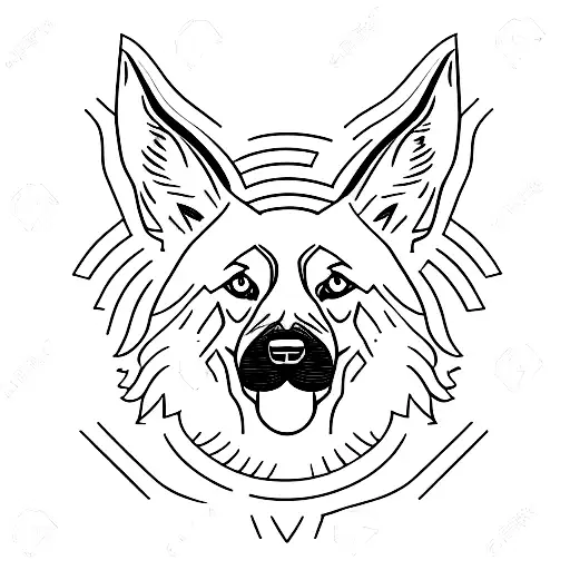 German Shepperd Body Silouette